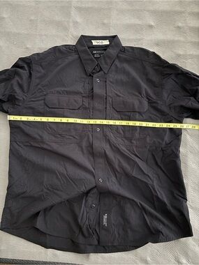 5.11 Tactical Men's Black Long-Sleeve Tactical Button-Down Shirt